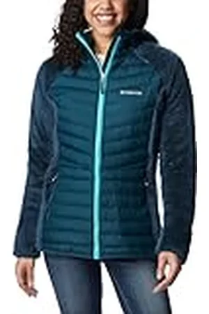 Columbia Hybride pufferjas met volledige ritssluiting voor dames, Powder Lite Sherpa