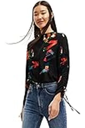 Desigual Dames Blouse T-shirt met lange mouwen, , XS