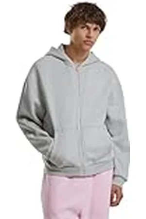 Build Your Brand Fluffy Zip Hoody, herenhoodie met doorlopende ritssluiting, regular fit, , L