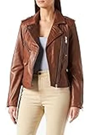 Redskins Jutta Tripway leren jas voor dames, cognac, XL