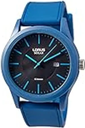 Lorus Herenhorloge met analoog kwartshorloge met siliconen armband RX305AX9, , Eén maat, Riemen.