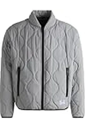 HUGO BOSS Boho2421 waterafstotende gewatteerde jas voor heren met logo-badge, , S