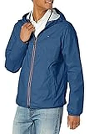 Tommy Hilfiger Active Rain Slicker Regenjas voor heren, met driekleurige ritssluiting, Nautisch ., S