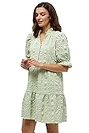 Minus Dames Bergitta korte jurk, matte mint, 12