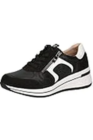 Caprice Dames Wedge Sneaker van leer met ritssluiting, , 36 EU Breed
