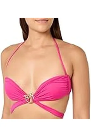 Pinko Amaryllis Top Bikini Tecno Jersey met vogeltjes, N17_pink , S