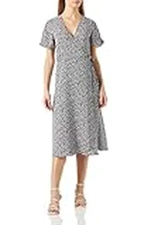 VILA Damesjurk VILOVIE S/S WRAP MIDI Dress/SU - NOOS, , 44