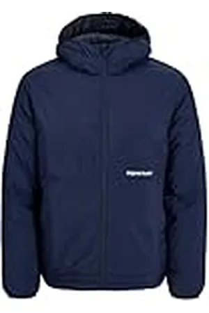 JACK & JONES JORVESTERBRO geïsoleerde jas met capuchon voor heren, marineblazer, L, , L