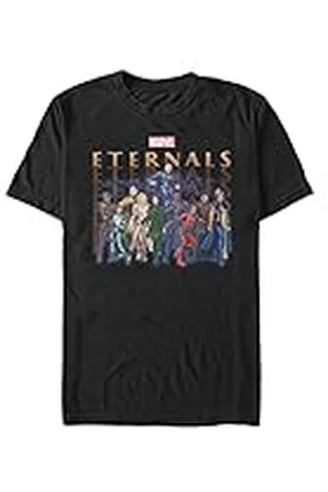 Marvel The Eternals - ETERNALS GROUP REPEATING Unisex Crew neck T-Shirt Black XL