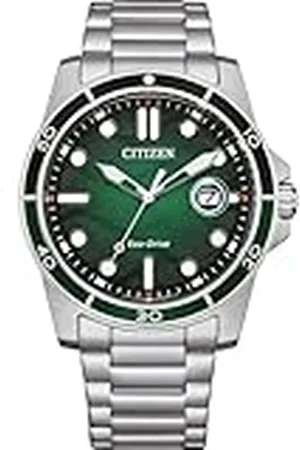 Citizen Heren analoog kwartshorloge met roestvrij stalen armband AW1811-82X, , armband