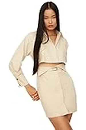 Trendyol Cocktailjurk voor dames, cut out in riem, maat 42