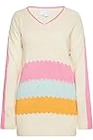 MARC ALARY Gebreide damestrui 15426478-AL01, wolwit roze oranje, M/L, , M/L