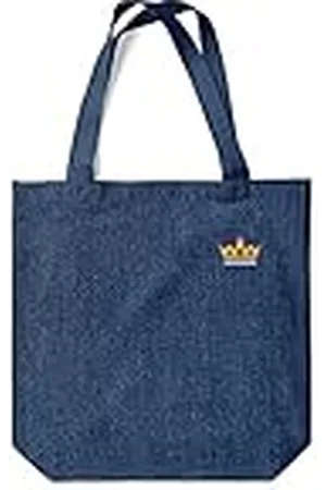 Green Fish Denim-draagtas, bedrukt, boodschappentas, machinewasbaar, opvouwbaar, handtas van jeans met handgrepen, 38 x 42 cm, , Eén maat, modern