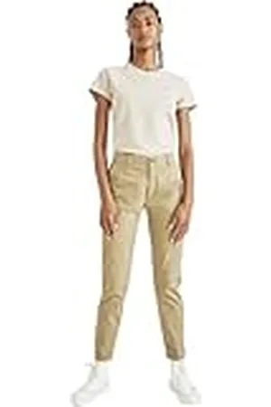 Dockers Weekend Chino Skinny Pants vrijetijdsbroek voor dames, Goud , 25