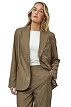 Minus Dames Bina Single Breasted Blazer, Ermine Brown, 8, Ermine Brown, 34