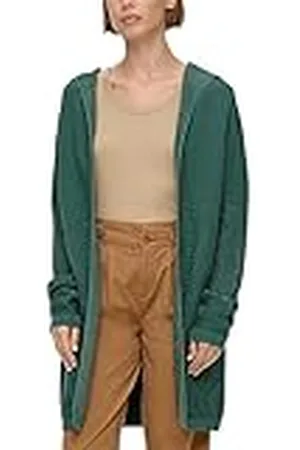 QS by s.Oliver Sales GmbH & Co. KG/ Lange cardigan voor dames, geribbeld gebreid, lange cardigan, , 32 NL