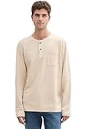 TOM TAILOR Heren T-shirt met lange mouwen, , XL