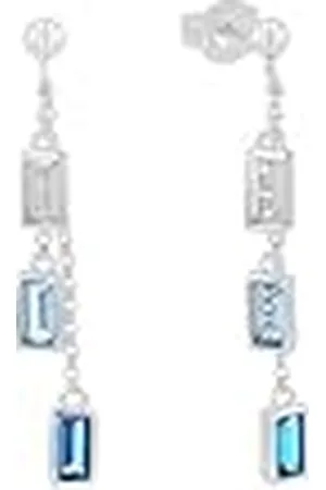 QS by s.Oliver Schmuck 925 Sterling Silber Damen, mit Zirkonia synth., Blau, Kommt in Schmuck Geschenk Box