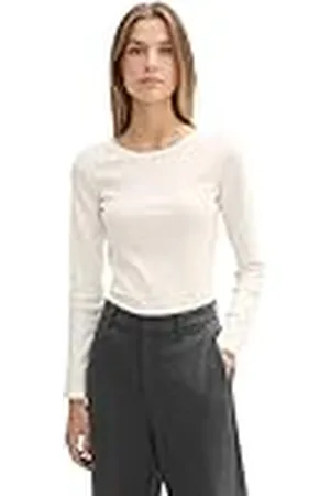 TOM TAILOR T-shirt met lange mouwen voor dames, , XL