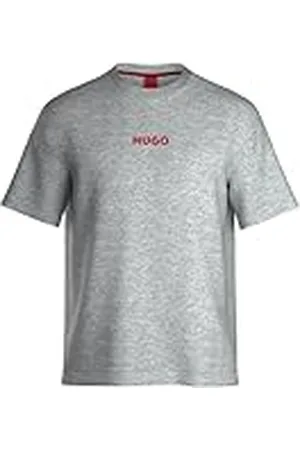 HUGO BOSS Heren gekoppelde T-shirt Logo-Print Pyjama T-Shirt in Stretch Katoen, , M