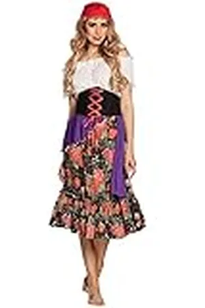 Boland Kostuum voor volwassenen waarzegster Rilana, bandana, top, riem en rok, set, waarzegster, carnaval, themafeest