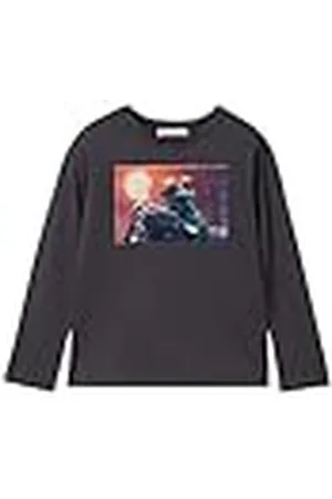 TOM TAILOR Shirt met lange mouwen voor jongens en kinderen, 29476 - Coal Grey, 92-98