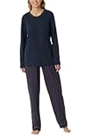 Schiesser Damespyjama, lang, katoen, modal-nachtkleding, , 50