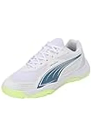 PUMA Unisex Kids Solarflash Iii Jr Indoor Court Schoen, Wit Blauw Horizon Bruisende Appel, 36 EU