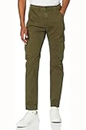 Lee Mens Tapered Cargo Pants, Olive Green, 33/34