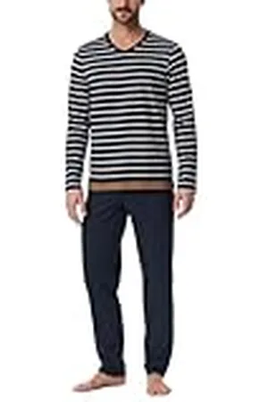 Schiesser Herenpyjama lang casual nachtjapon pyjamaset, , 58