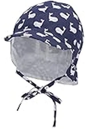 Sterntaler Uniseks kinderpet met nekbescherming, walvissen, kindermuts, , 45