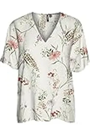 VERO MODA Vmeasy Joy Ss V-Neck WVN Ga Top voor dames, , XS