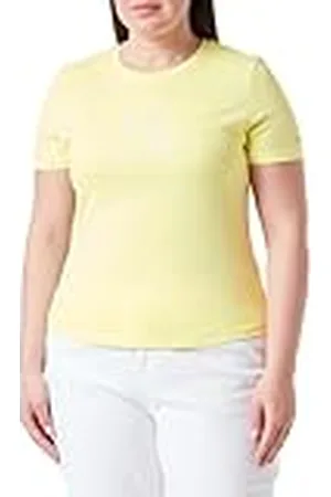 Tommy Hilfiger Dames T-shirt met korte mouwen en slanke vlag T-shirt met ronde hals, , L