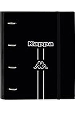 Safta Kappa Dark Ordner met 4 ringen, 35 cm, met 100 A4-vellen, ideaal voor kinderen van verschillende leeftijden, comfortabel en veelzijdig, kwaliteit en duurzaamheid, 27 x 3,5 x 32 cm, , M