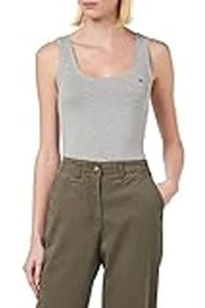 TOM TAILOR Dames Basic top met geborduurd logo 1032034, , XS