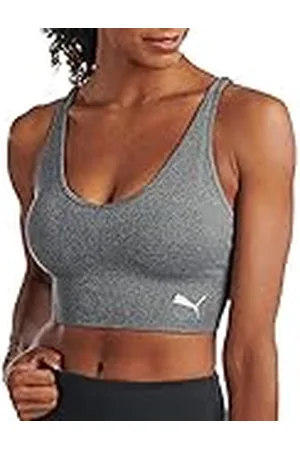 PUMA Gespiegelde naadloze sportbeha Gespiegelde naadloze sportbeha, medium heather grijs, M