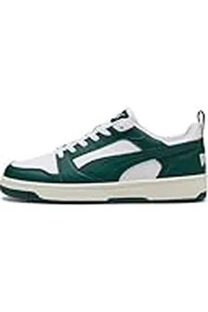 PUMA Unisex Rebound V6 Low Sneaker, wit-donker mirte-warm wit, 11 UK, Wit Donker Mirte Warm Wit, 46 EU
