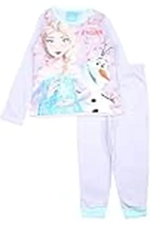Disney Pyjama van katoen voor meisjes, de ijskoningin, comfortabele en behaaglijke outfit, Elsa en Anna design voor de nacht, , 8 Jaren