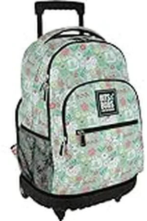 Grafoplas Schoolrugzak met wielen, geïntegreerde trolley, 52 x 37 x 25 cm, model Roller, Cats-collectie, bits & bobs pop-up design, perfect schoolmateriaal voor kinderen en basisschool,