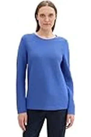 TOM TAILOR Basic gebreide trui voor dames van biologisch katoen, , S