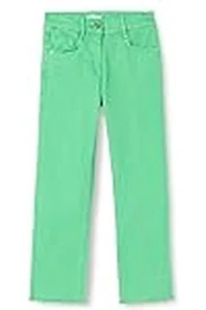 QS by s.Oliver Meisjes gekleurde denim, straight leg croped, , 176 cm (Slank)