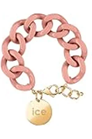 Ice-Watch ICE - Jewellery - Chain bracelet - Clay - Roze XL mesh armband voor vrouwen met gouden medaille (020350)
