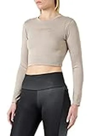 4F Functionele longsleeve TSDLF010 jeans, beige, XS/S voor dames, , XS