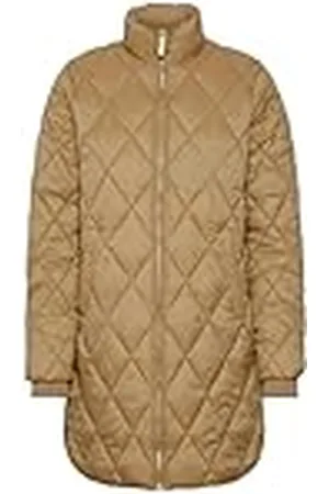 Part Two Damesjas Quilted Casual Fit High Collar Mid-Thigh Lengte Rits, , 42