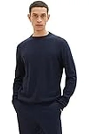 TOM TAILOR Heren 1034946 Pullover 10668-Sky Captain Blue, S, , S