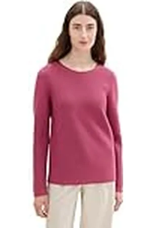 TOM TAILOR Basic gebreide trui voor dames van biologisch katoen, , XS