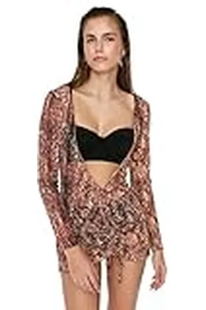 Trendyol Dames Mini Bodycon Slim Gebreide Jurk, , XL