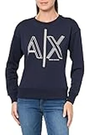 Armani Exchange Vrouwen duurzaam, bidimensionaal bedrukt logo, sweatshirt, , M, , M