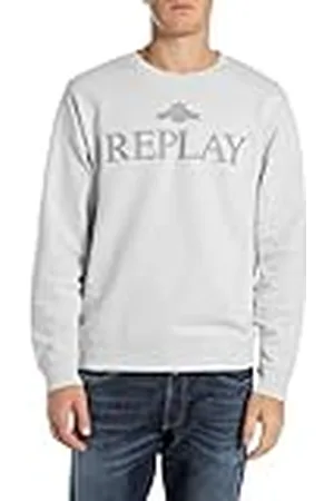 Replay Heren sweatshirt regular fit met ronde hals, , 3XL