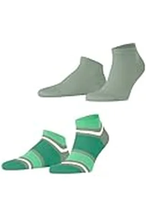 ESPRIT Heren Korte sokken Bold Stripes Multipack M Sn katoen kort gedessineerd 2 paar, , 43-46